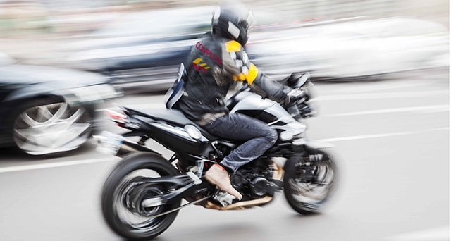 driving a motorbike