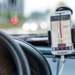 driving while using a GPS on a smartphone